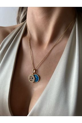 گردنبند استیل ( فولاد ) بژ زنانه استیل ضد زنگ İNN JEWELLERY - کد 885749312
