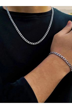 گردنبند جواهر مردانه استیل ضد زنگ Dukkanka - کد 885755552