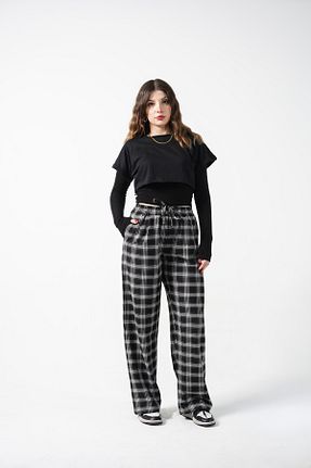 شلوار مشکی زنانه مخلوط ویسکون VOX - کد 885753556