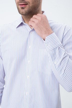 پیراهن آبی مردانه رگولار PSY - کد 458250417