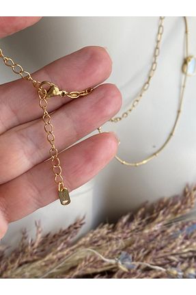 گردنبند استیل ( فولاد ) طلائی زنانه استیل ضد زنگ Lucios - کد 885760241
