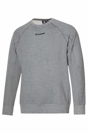 سوئیشرت طوسی مردانه ساده hummel - کد 885760007