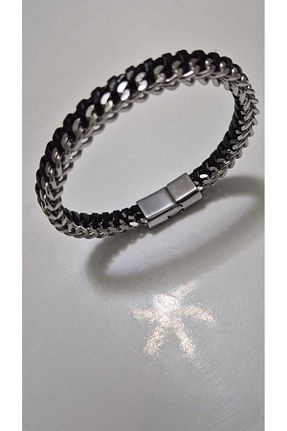 دستبند استیل (فولاد) مشکی زنانه hakıkı derı - کد 882493163