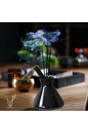 گلدان مشکی شیشه Ada Crafts - کد 885774085