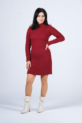 لباس زرشکی زنانه تریکو DUYGULATA - کد 885769589