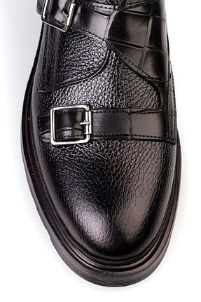 کفش کلاسیک مشکی مردانه چرم خالص maximoda - کد 885773811