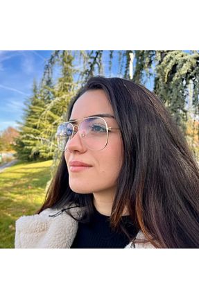 عینک محافظ نور آبی طلائی زنانه شیشه Castello - کد 808494641