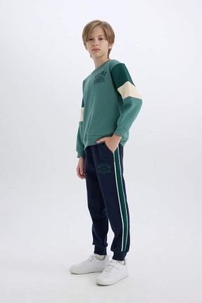 شلوار کرمگن سرمه ای بچه گانه رگولار Defacto - کد 871323887