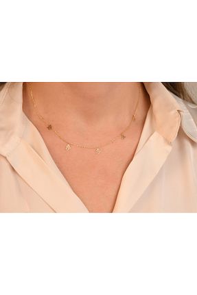 گردنبند طلا طلائی زنانه 14 عیار YCL JEWELLERY - کد 885685826
