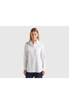 پیراهن سفید زنانه رگولار United Colors of Benetton - کد 885827807