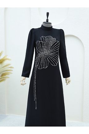 لباس مجلسی حجاب مشکی زنانه یقه ایستاده Modamorfo - کد 839911468