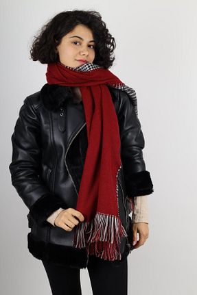 شال گردن زرشکی زنانه مودال - پنبه MinaCarin - کد 885883404