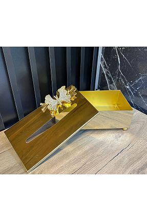 جا دستمال کاغذی طلائی ZEKİ HEDİYELİK - کد 885878137