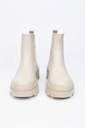 بوت / نیم بوت بژ زنانه پاشنه تخت birizmoda - کد 885882998