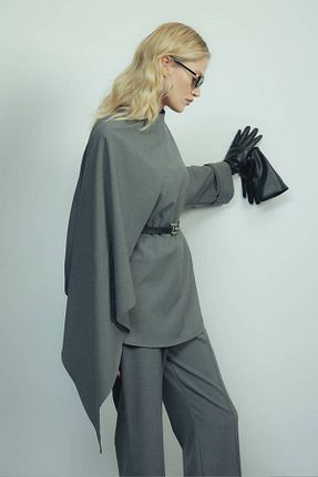 پیراهن طوسی زنانه رگولار BE BLUE - کد 885897883