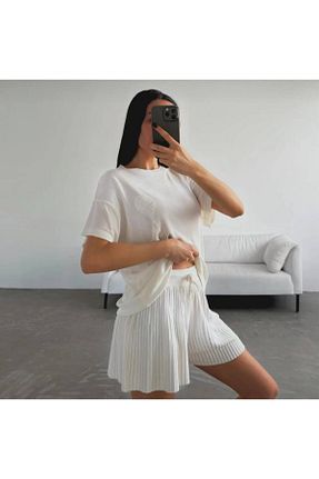 ترنچکت سفید زنانه پلی استر TİENDEROPA - کد 885902337