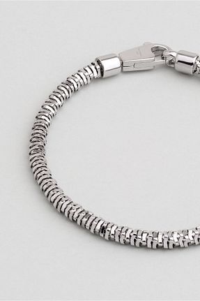 دستبند نقره سفید مردانه 925 عیار So Chic - کد 885894719