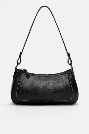 کیف دوشی مشکی زنانه پلی اورتان Pull & Bear - کد 885898771
