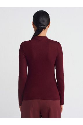 بلوز زرشکی زنانه ساده Dilvin - کد 885885237