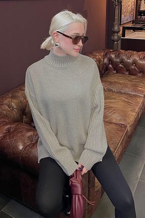 پلیور بژ زنانه ساده Madmext - کد 885884837