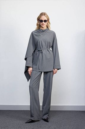 پیراهن طوسی زنانه رگولار BE BLUE - کد 885897883
