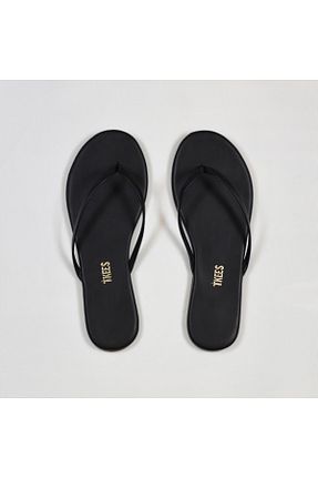 دمپائی مشکی زنانه چرم مصنوعی Tkees - کد 45750488