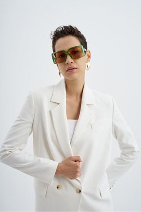 کت سفید زنانه اورسایز zeynepsule - کد 758046237