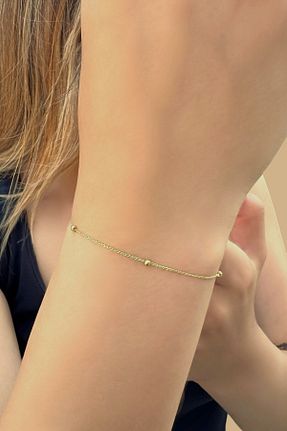 دستبند طلا طلائی زنانه 14 عیار Altınaşkı - کد 847521942