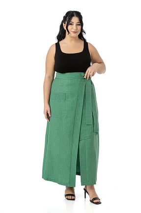 دامن سایز بزرگ سبز زنانه پلی استر DISENTIS MODEST - کد 885917777