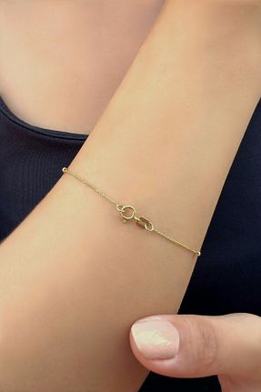دستبند طلا طلائی زنانه 14 عیار Altınaşkı - کد 847521942