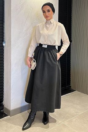 دامن حجاب مشکی زنانه کمر کش دار Julude - کد 885928586