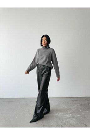 شلوار مشکی زنانه چرم مصنوعی MAGGAZA - کد 885930743