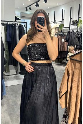 بلوز مشکی زنانه ساده Butik - کد 885953632