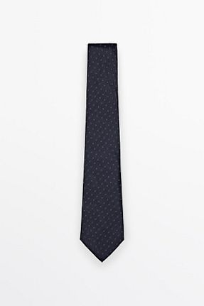 کراوات سرمه ای مردانه بافتنی Massimo Dutti - کد 885931383