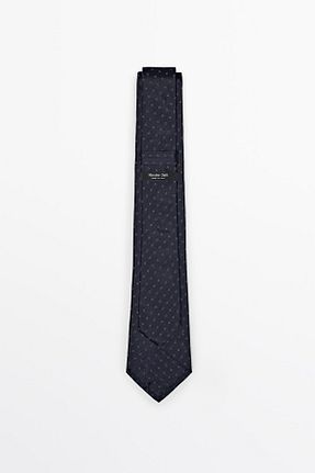 کراوات سرمه ای مردانه بافتنی Massimo Dutti - کد 885931383