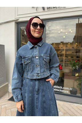 کت حجاب آبی زنانه رگولار TERZİ DÜKKANI - کد 885975816