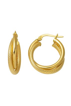 گوشواره طلا زرد زنانه 14 عیار Bilezikci - کد 905253533