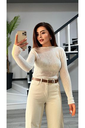 پلیور نباتی زنانه ساده Oslove - کد 885994422