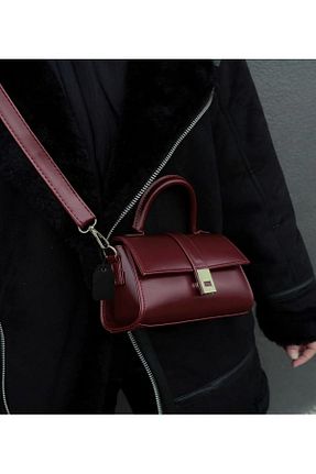 کیف دوشی زرشکی زنانه چرم مصنوعی winnest bag - کد 885994460