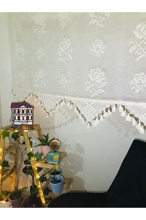 پرده توری بژ ریل دار PERDELANCE - کد 928131756
