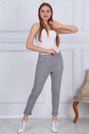 شلوار جین طوسی زنانه رگولار Modaca - کد 37031170