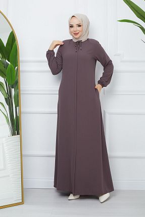 کلاه و ابایا قهوه ای زنانه مخلوط ویسکون MODA ESRE FASHION - کد 666940291