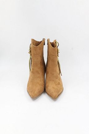 بوت / نیم بوت قهوه ای زنانه چرم مصنوعی ENDİCAN - کد 886075439