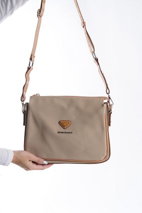 کیف دوشی بژ زنانه چرم مصنوعی Viktoria Polo - کد 886076700
