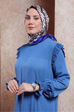 روسری سرمه ای پلی استر Alvina - کد 886085199