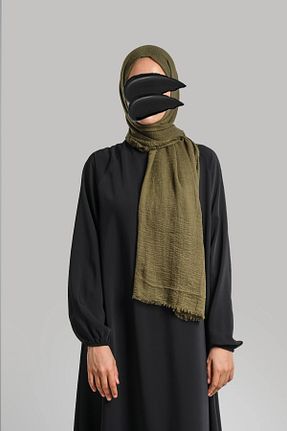 شال خاکی زنانه پنبه پلی استر Lemaye - کد 886104839