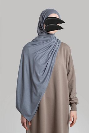 شال سرمه ای زنانه پنبه ای Lemaye - کد 886104850