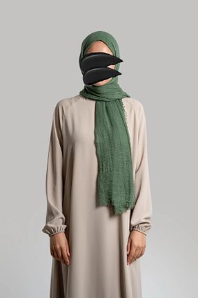 شال سبز زنانه پنبه پلی استر Lemaye - کد 886105022