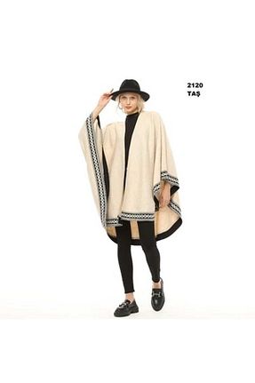 پانچو حجاب بژ تریکو MODA - کد 886129780
