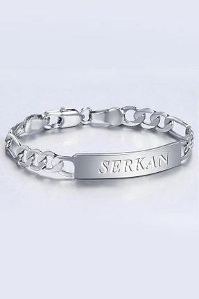 دستبند استیل (فولاد) سفید مردانه استیل (فولاد) Takı Dükkanı - کد 204897075